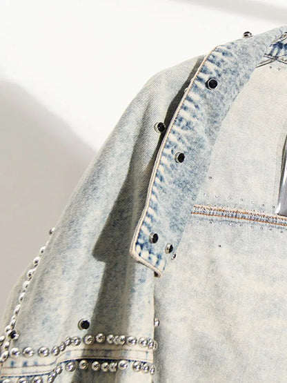 Fit Studded Denim Jacket