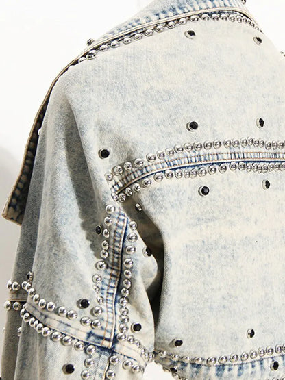 Fit Studded Denim Jacket