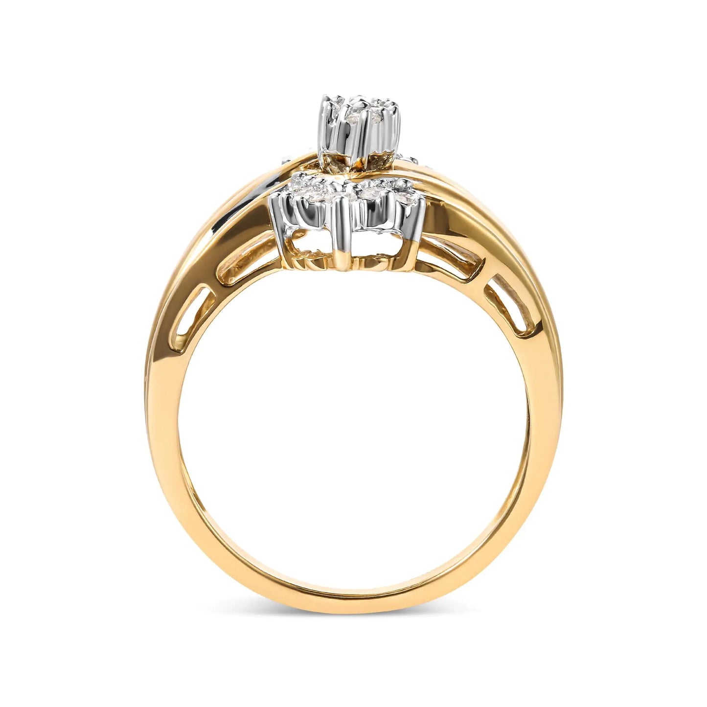 Round And Baguette-Cut Composite Pear Head Diamond Ring