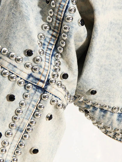 Fit Studded Denim Jacket