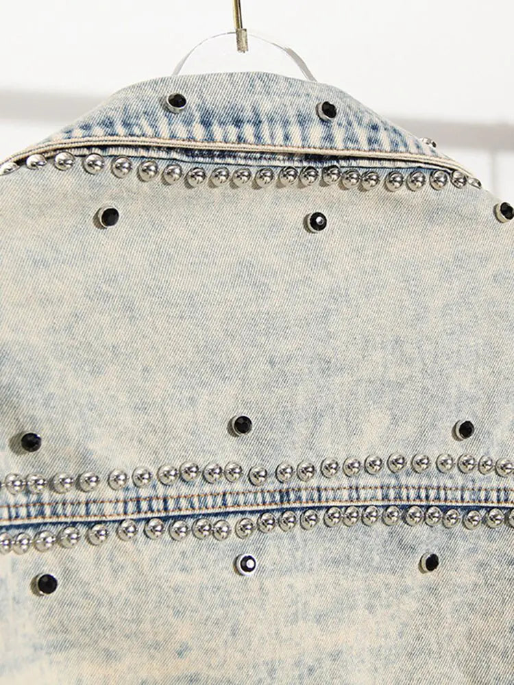 Fit Studded Denim Jacket